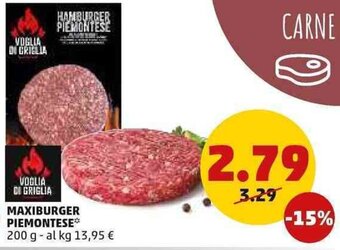 PENNY Maxiburger Piemontese 200 g offerta
