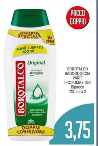 Supermercati Piccolo Borotalco Bagnodoccia Varie Profumazioni 700ml x 2 offerta