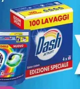 Supermercati Piccolo Dash Detersivo Lavatrice Igienizzante/Colorati 22/25 Lavaggi x 4 offerta