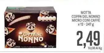 Supermercati Piccolo Motta Coppa del Nonno Micro Coni Caffè x12 247g offerta