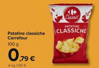 Carrefour Carrefour Patatine classiche 100 g offerta