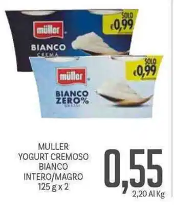 Supermercati Piccolo Muller Yogurt Cremoso Bianco Intero/Magro 125x2 offerta