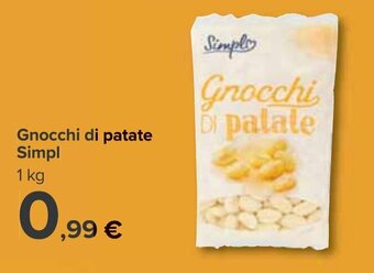 Carrefour Simpl Gnocchi di patate 1 kg offerta