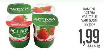 Supermercati Piccolo Danone Activia Vari Tipi e Vari Gusti 125gx4 offerta