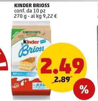 PENNY Kinder Brioss conf. da 10 pz 270 g offerta