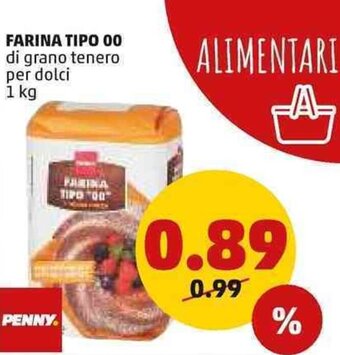 PENNY Farina Tipo 00 di grano tenero per dolci 1 kg offerta