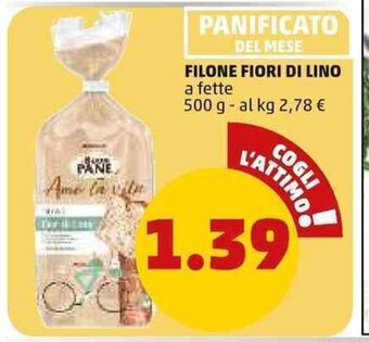 Filone Fiori Di Lino a fette 500 g