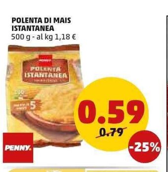 PENNY Penny Polenta Di Mais Istantanea 500 g offerta