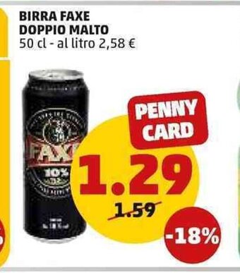 PENNY Birra Faxe Doppio Malto 50 cl offerta