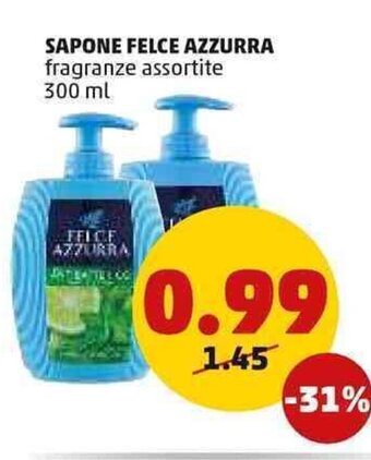 PENNY Sapone Felce Azzurra fragranze assortite 300 ml offerta