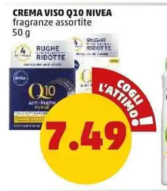 PENNY Nivea Crema Viso Q10 fragranze assortite 50 g offerta
