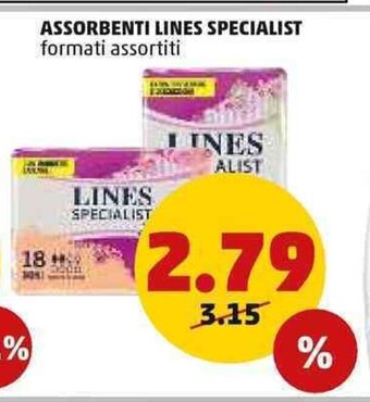 PENNY Assorbenti Lines Specialist formati assortiti offerta