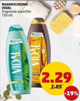 PENNY Bagnoschiuma Vidal fragranze assortite 750 ml offerta
