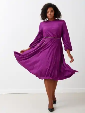 Abito lungo curvy in maglia lurex