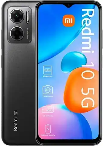 Xiaomi redmi 10 5g smartphone da 6,58" fhd+ display,5000mah high capacity,mediatek dimensity 700,4gb ram 128gb rom,graphit...