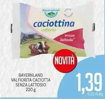 Supermercati Piccolo Baryernland Valflorita Caciotta Senza Lattosio 220g offerta