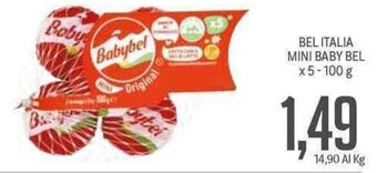 Supermercati Piccolo Bel Italia Mini Baby BeL x5 100g offerta