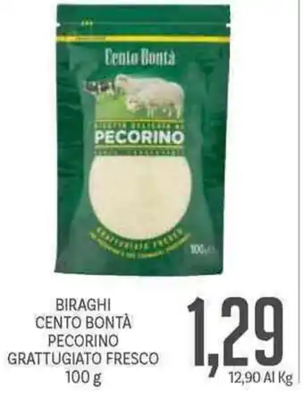 Supermercati Piccolo Biraghi Cento Bontà Pecorino Grattugiato Fresco 100g offerta