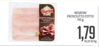 Supermercati Piccolo Negroni Prosciutto Cotto 110g offerta