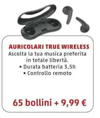 Auricolari True Wireless