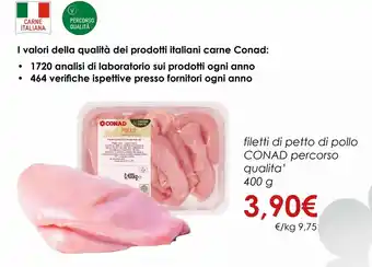 Conad Filetti di Petto di Pollo Percorso Qualita' 400 g