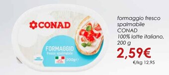 Conad Conad Formaggio Fresco Spalmabile 200 g offerta
