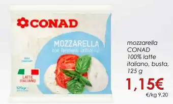 Conad Conad Mozzarella 125 g offerta