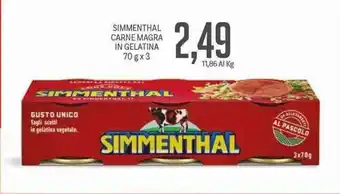 Supermercati Piccolo Simmenthal Carne Magra In Gelatina 70g x 3 offerta
