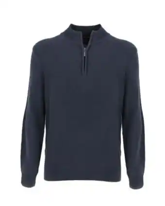 Brezza di mare - maglia manica lunga mezza zip tessuto operato finezza f7