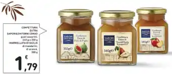 Conad Sapori & Dintorni Conad Confettura Extra gusti assortiti 340 g o 350 g Marmellata Di Sicilia di mandarini di arance 350 g offerta