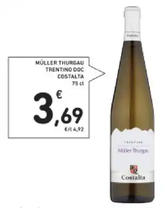 Conad Müller Thurgau Trentino Doc Costalta 75 cl offerta