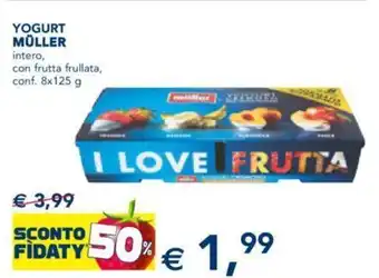 Esselunga Yogurt Müller intero, con frutta frullata, conf. 8 x 125 g offerta