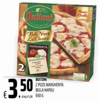 Coop Buitoni 2 Pizze Margherita Bella Napoli 650 g offerta