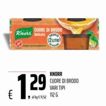 Coop Knorr Cuore di Brodo vari tipi 112 g offerta