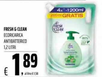 Coop Fresh & Clean Ecoricarica Antibatterico 1,2 litri offerta