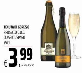 Coop Tenuta di Gorizzo Prosecco D.O.C. Classico/Spago 75 cl offerta