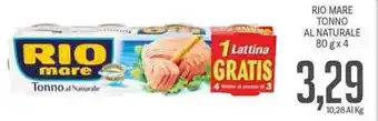 Supermercati Piccolo Rio Mare Tonno Al Naturale 80gx4 offerta