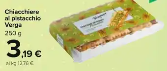 Carrefour Chiacchiere al pistacchio Verga 250 g offerta