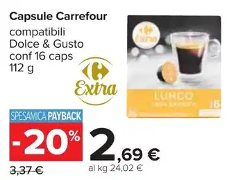 Carrefour Carrefour Capsule compatibili Dolce & Gusto conf 16 caps 112 g offerta