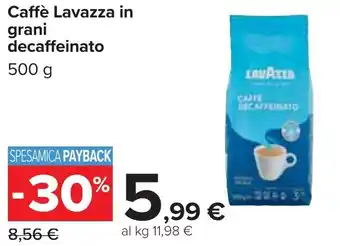Carrefour Lavazza Caffè in grani decaffeinato 500 g offerta