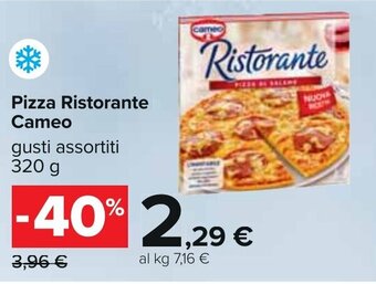 Carrefour Cameo Pizza Ristorante gusti assortiti 320 g offerta