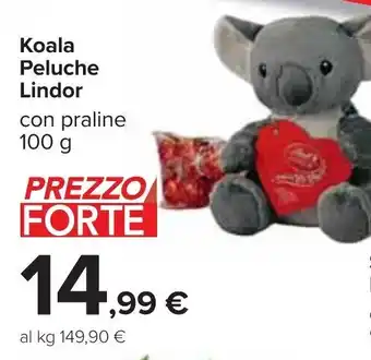 Carrefour Lindor Koala Peluche con praline 100 g offerta