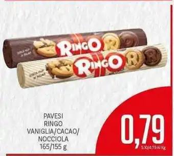 Supermercati Piccolo Pavesi Ringo Vaniglia/Cacao/Nocciola 165/155g offerta