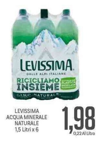 Supermercati Piccolo Levissima Acqua Minerale Naturale 1,5 Litri x 6 offerta