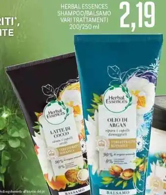 Supermercati Piccolo Herbal Essences Shampoo/Balsamo Vari Trattamenti 200/250ml offerta