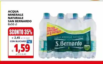 Il Gigante Acqua minerale naturale 8x50cl san bernardo offerta