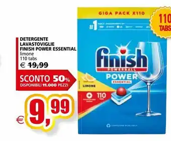 Il Gigante Detergente lavastoviglie finish power essential 110 tabs offerta