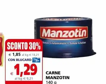 Il Gigante Carne manzotin 140g offerta