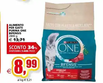 Il Gigante Alimento per gatti purina one bifensis 2800g offerta