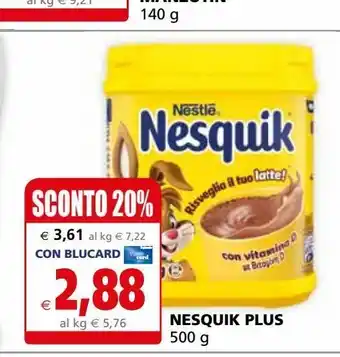 Il Gigante Nesquik plus 500g offerta